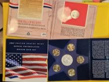 Two GEM BU US Mint Sets with Silver coins