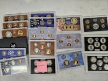 Eighteen mixed US Proof Set