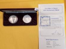 First Man in Space 2-coin SILVER GEM Set