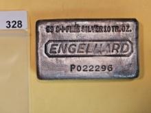 ENGLEHARD! Ten Troy ounce .999 fine silver bar