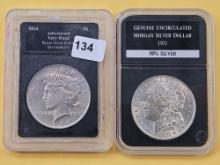 Two Different Designs of US Silver Dollars