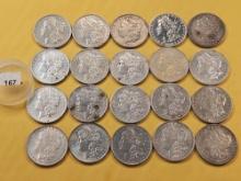 ** FULL ROLL ** Twenty Morgan Silver Dollars