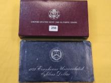 GEM Proof 1988 Commemorative Silver Dollar and Uncirculated 1972-S Eisenhower Silver Dollar