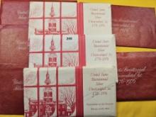 Eight US Mint Bicentennial Silver Uncirculated 3-Coin Sets