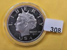 GEM Proof One Troy Ounce .999 Fine Silver Art Round
