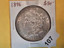 Brilliant AU-BU 1896 Morgan Dollar