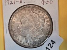 Better 1921-D Morgan dollar