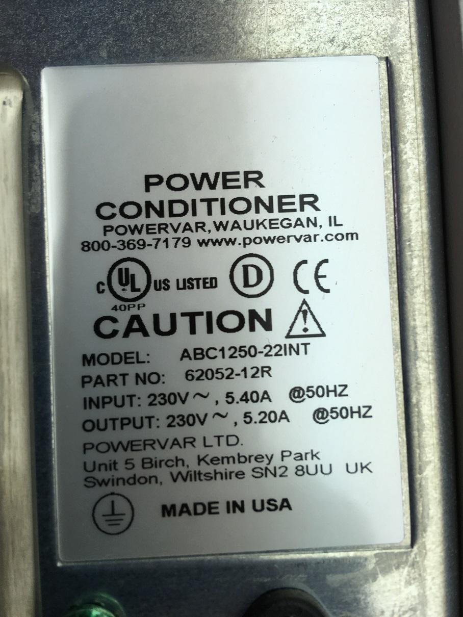Powervar 62052-12R Electric inverter