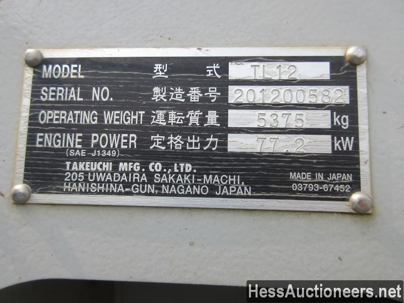 2013 TAKEUCHI TL12 CRAWLER LOADER