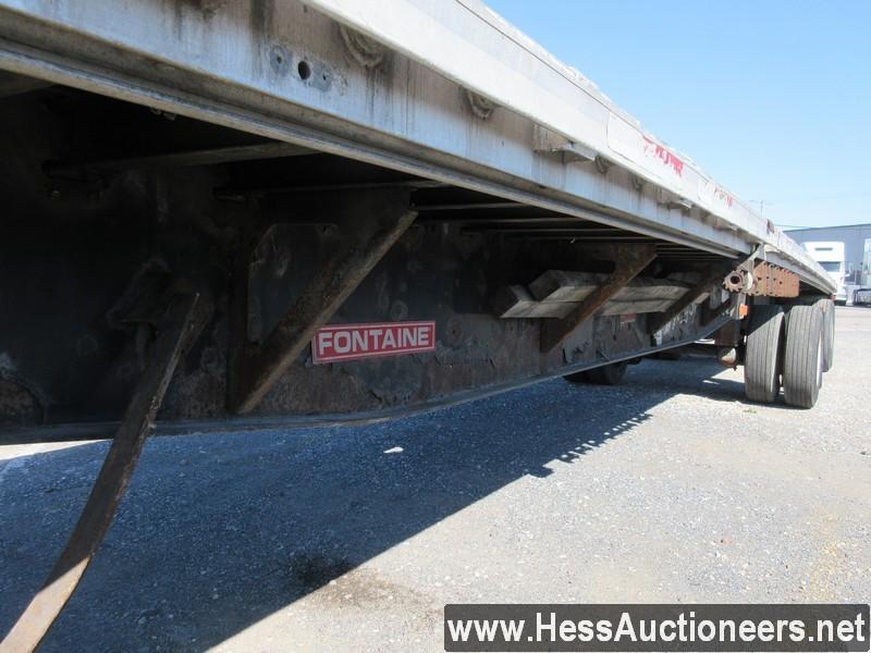 2007 FONTAINE 48' X 102&quot; W FLATBED TRAILER, CRACK IN FRAME NEAR 5TH WHEEL PLATE, NO BRAKES, 800