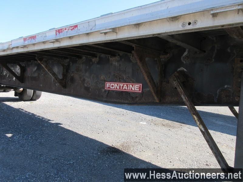 2007 FONTAINE 48' X 102&quot; W FLATBED TRAILER, CRACK IN FRAME NEAR 5TH WHEEL PLATE, NO BRAKES, 800