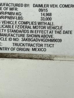 2016 FREIGHTLINER CASCADIA S/A DAYCAB