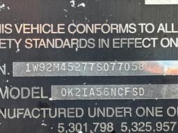 2007  WILKENS  OK2IA56NCF8D  45'  LIVE FLOOR TRAILER