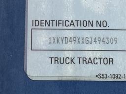 2016  KENWORTH   T680  T/A SLEEPER