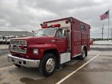 1988  FORD  F600  UTILITY TRUCK