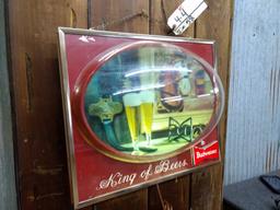 1950s Lighted Budweiser Beer Sign Works As It Should