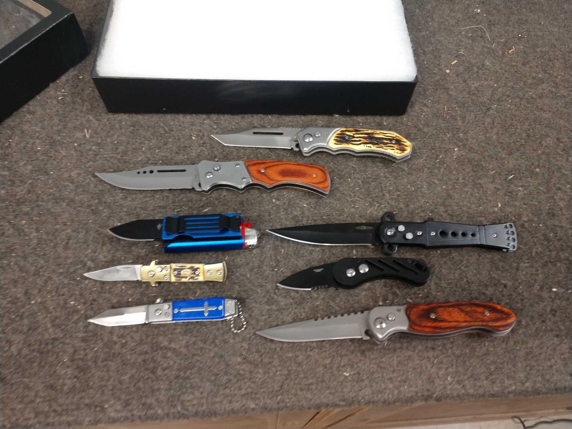 Dealer Set Of 7 Brand New Spring Assist Knives