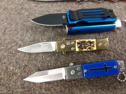 Dealer Set Of 7 Brand New Spring Assist Knives