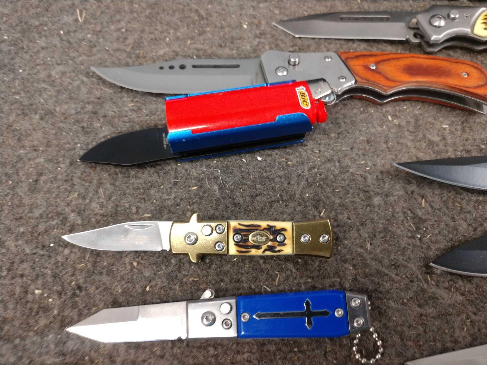 Dealer Set Of 7 Brand New Spring Assist Knives