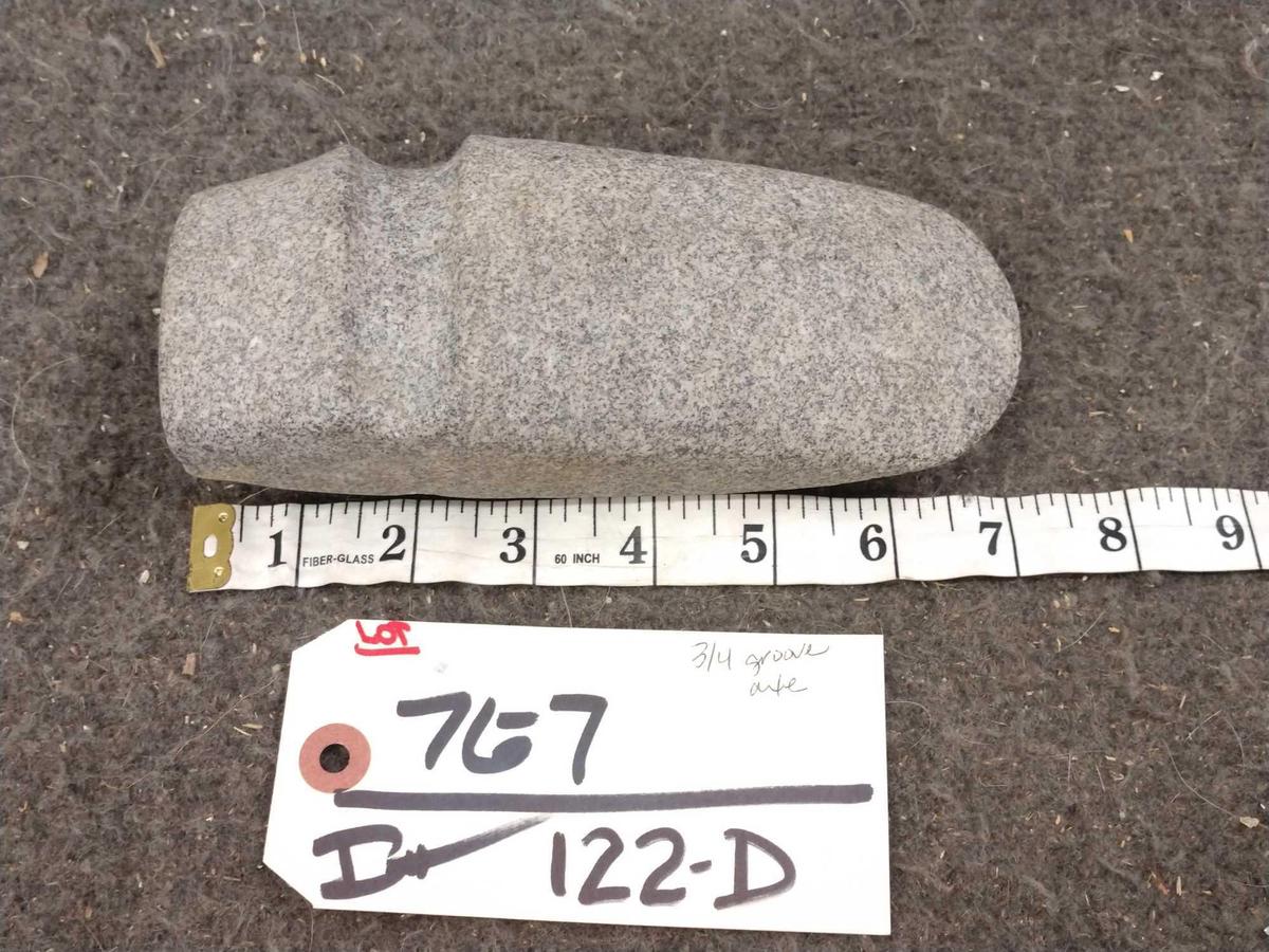 3/4 Groove Axe Native American artifact