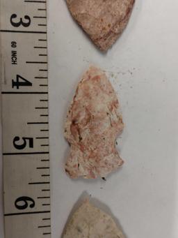 3 nice Stone arrowheads Native American artifact