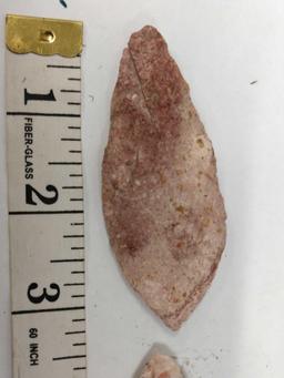 3 nice Stone arrowheads Native American artifact