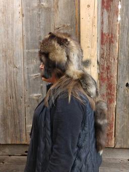 Cross Fox Fur Mountain Man Hat