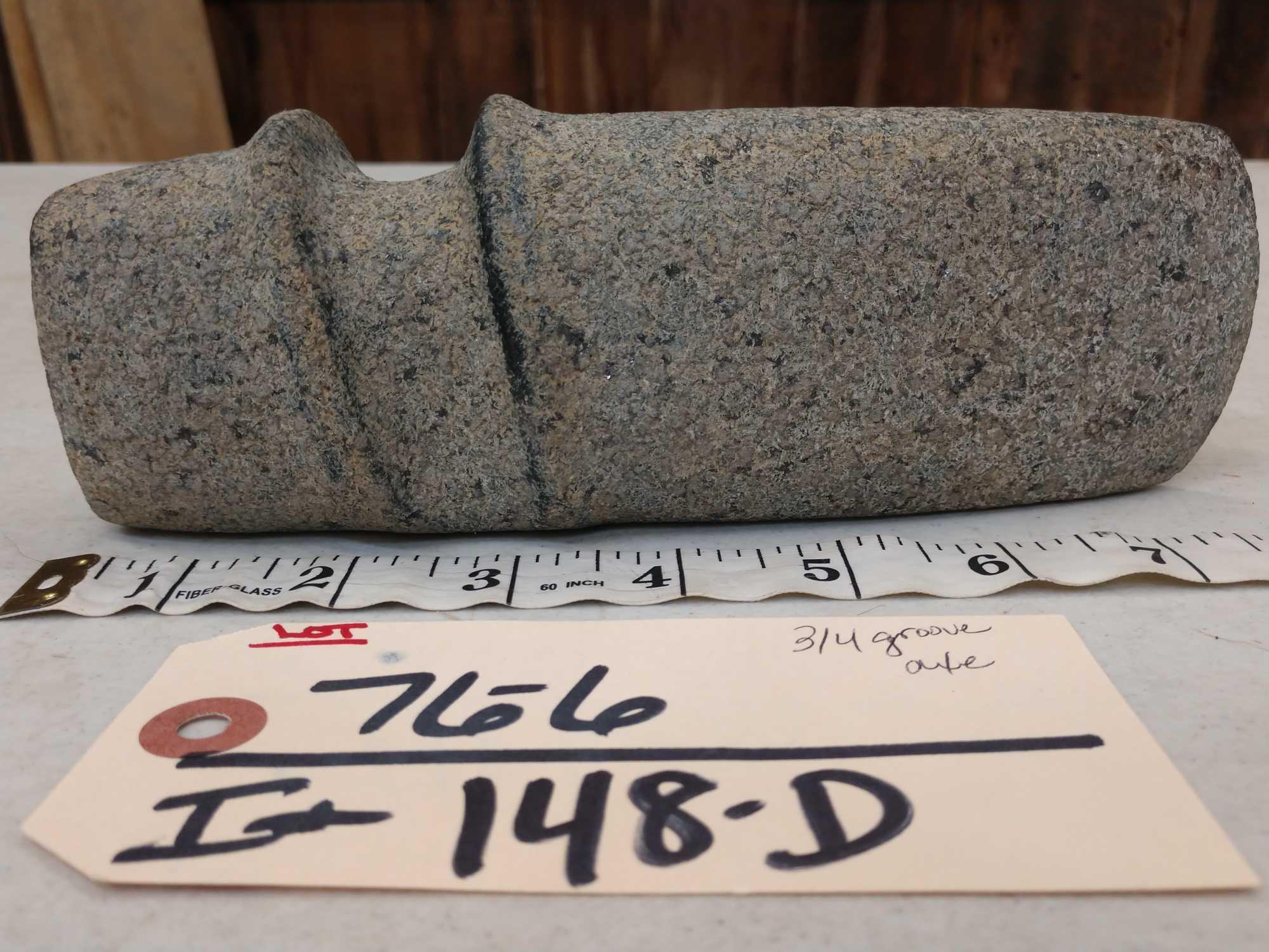 NICE 3/4 Groove Stone Axe Native American Artifact