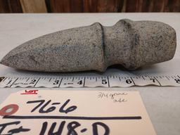 NICE 3/4 Groove Stone Axe Native American Artifact