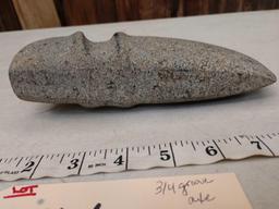 NICE 3/4 Groove Stone Axe Native American Artifact