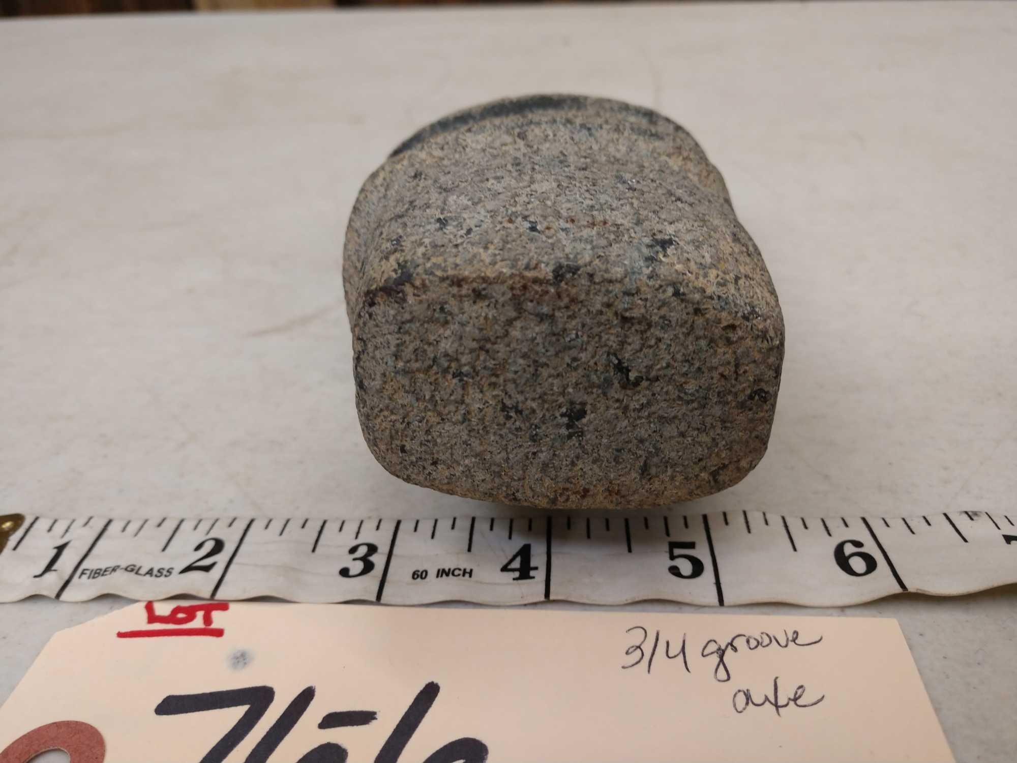 NICE 3/4 Groove Stone Axe Native American Artifact