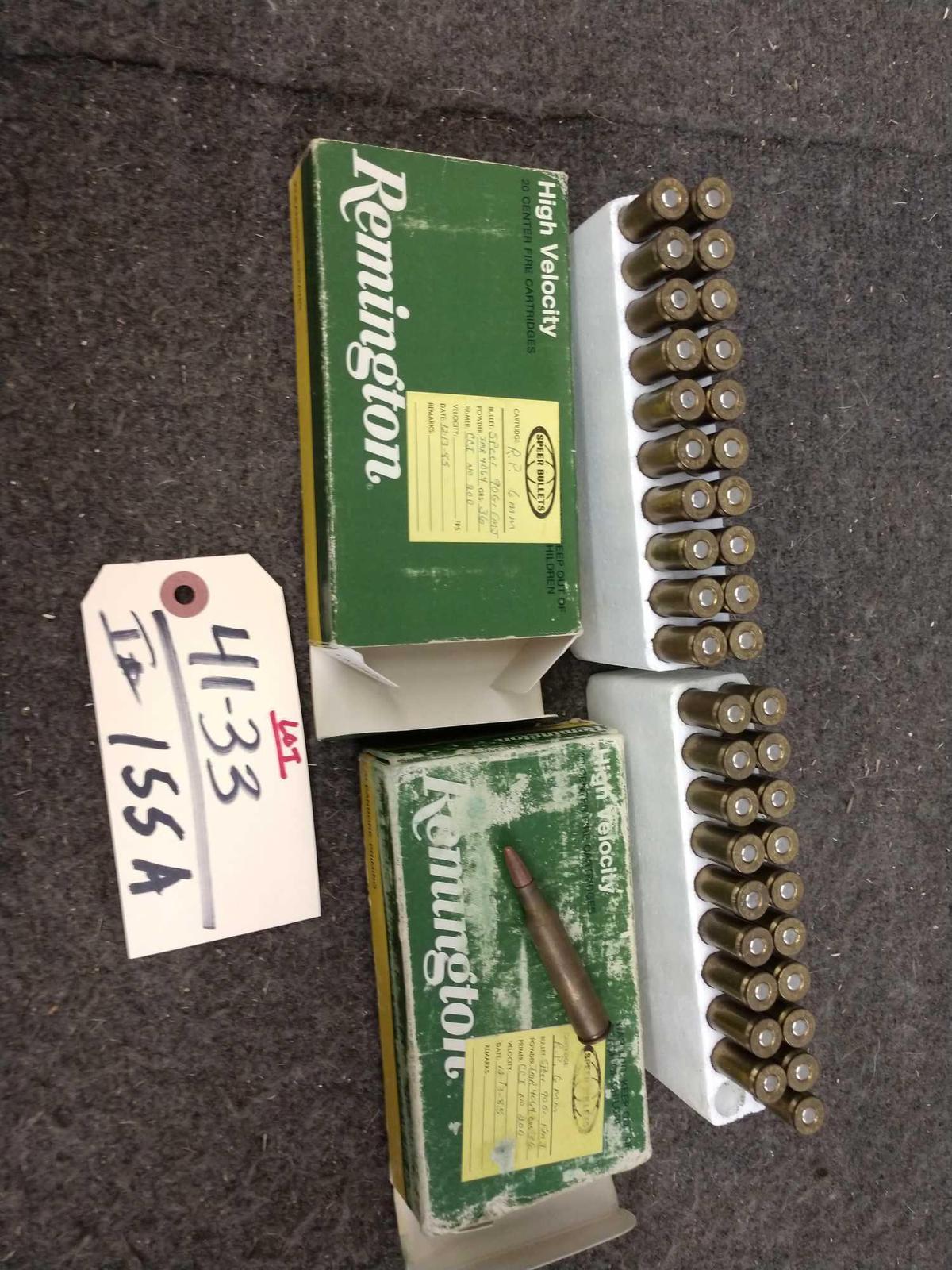40 rounds of 6 mm Remington ammunition