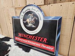 Winchester Authorized Firearms Dealer Advertising Sign