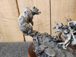 "Grizz Country " & "Bear Meet " Pewter Sculptures