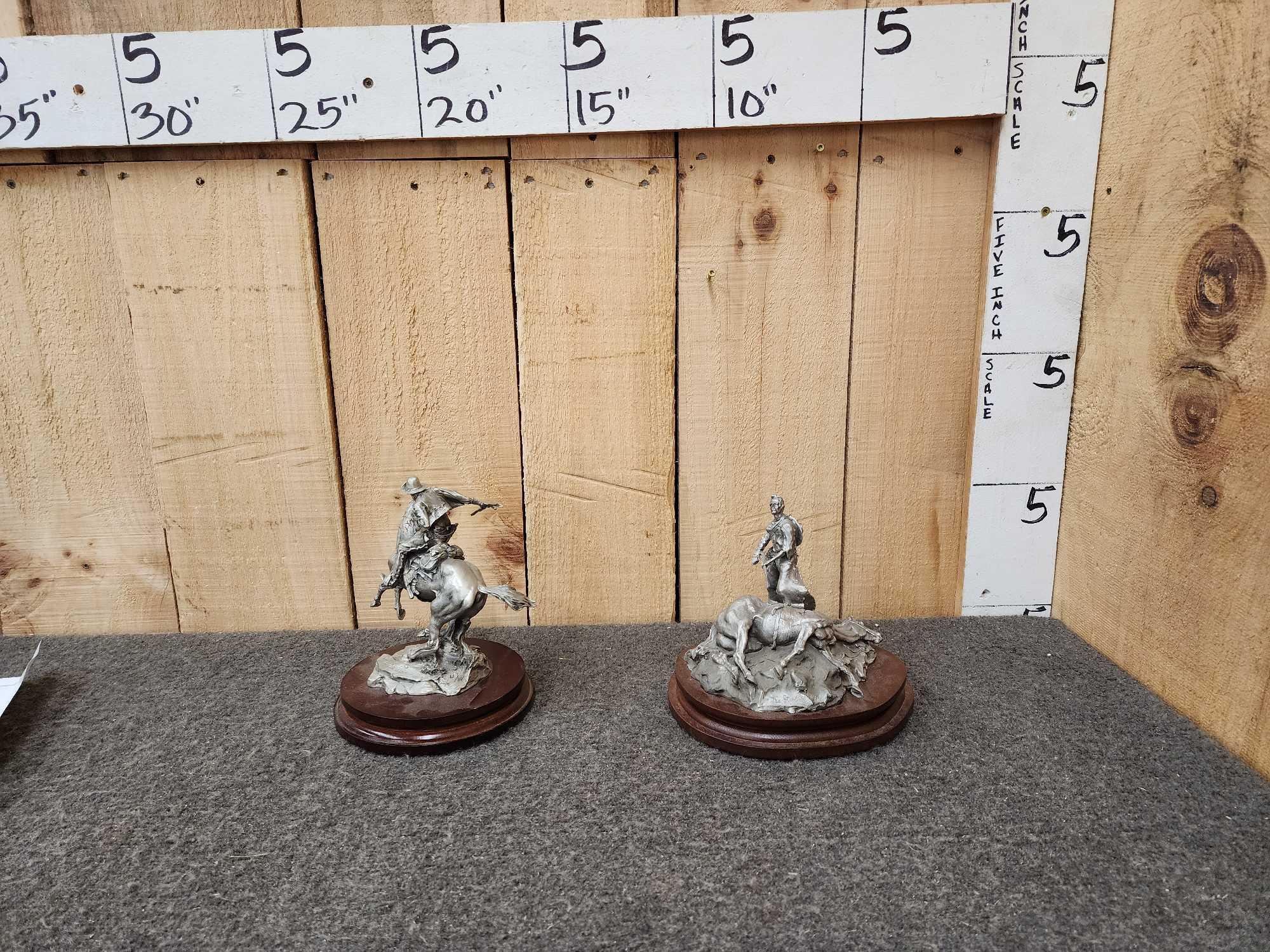 2 Michael Boyett Pewter Sculptures