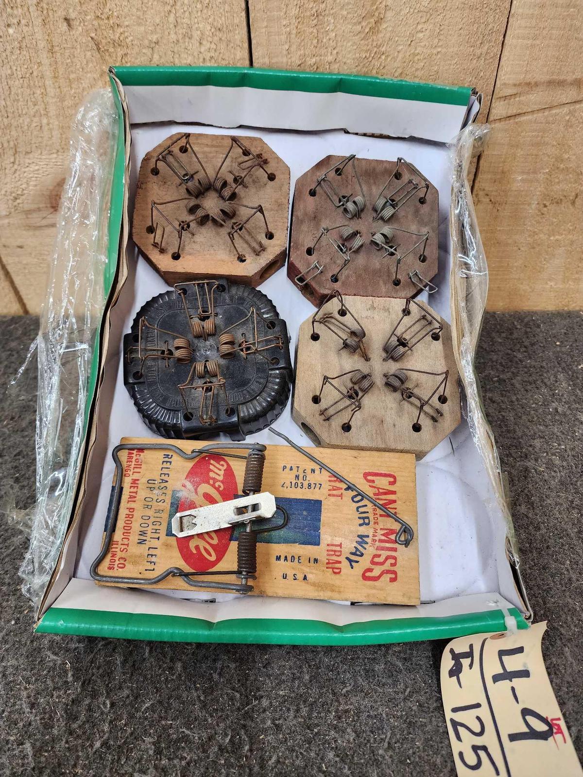 5 Vintage Mouse Traps