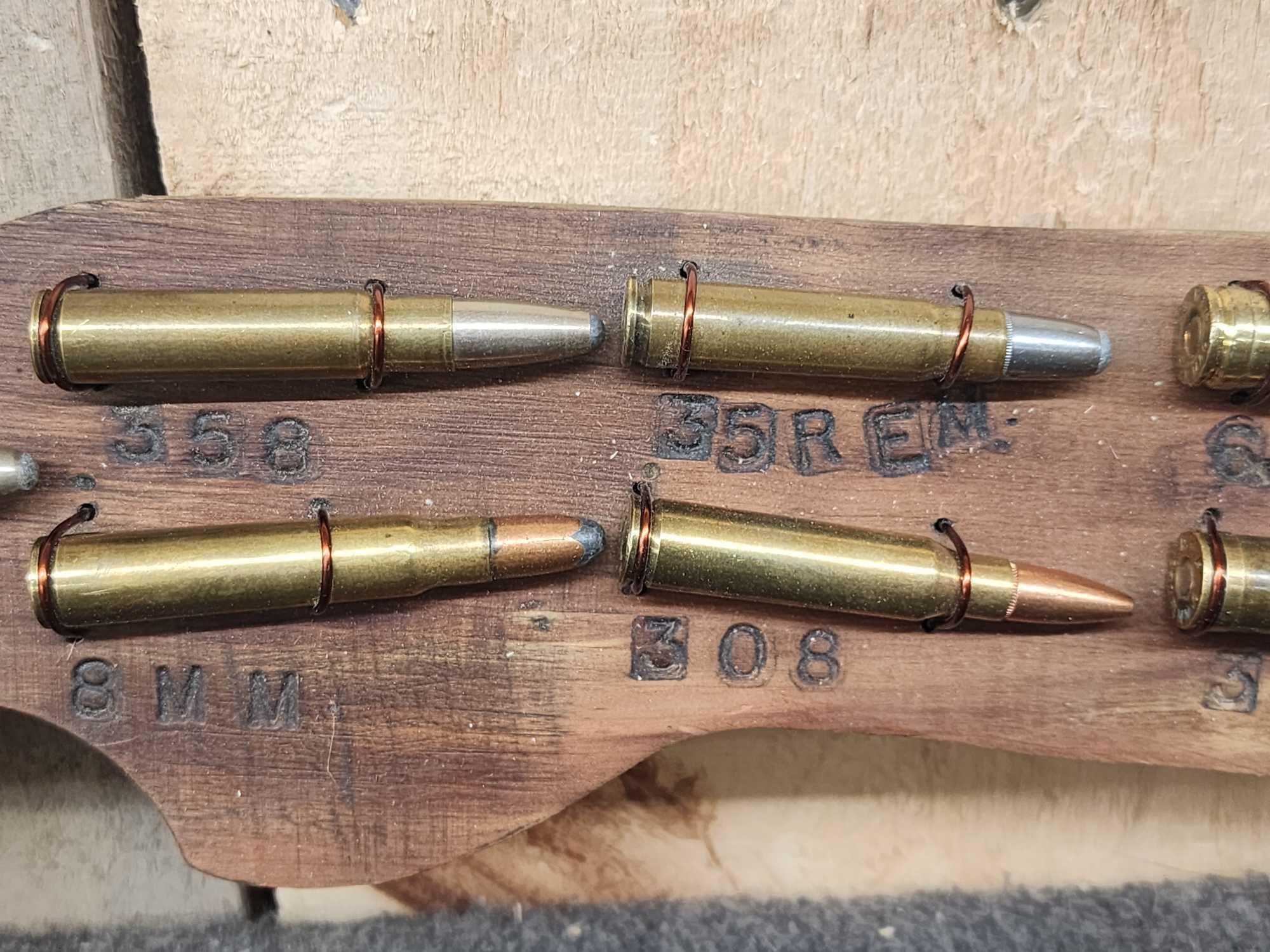 Vintage Home Made Bullet Display Board