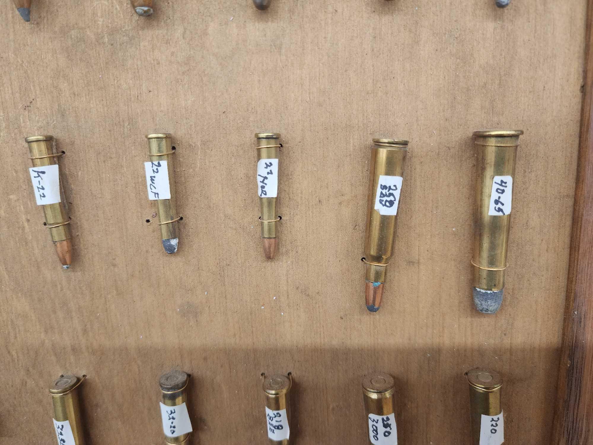 Vintage Home Made Bullet Display Board