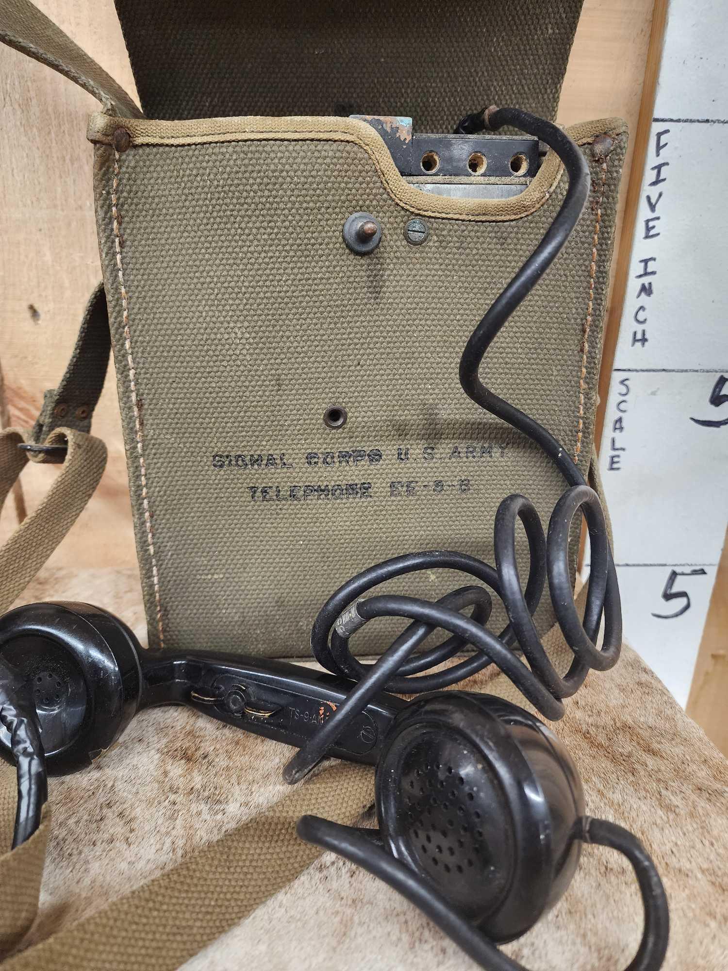 Pair Of WWII Era U.S. Army Field Telephones