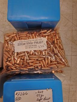 Approximately 3200 .22 Cal. Bullets Projectiles Reloading Ammunition