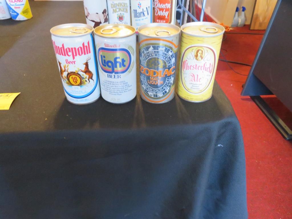 Lot of 20 Collectible Beer Cans
