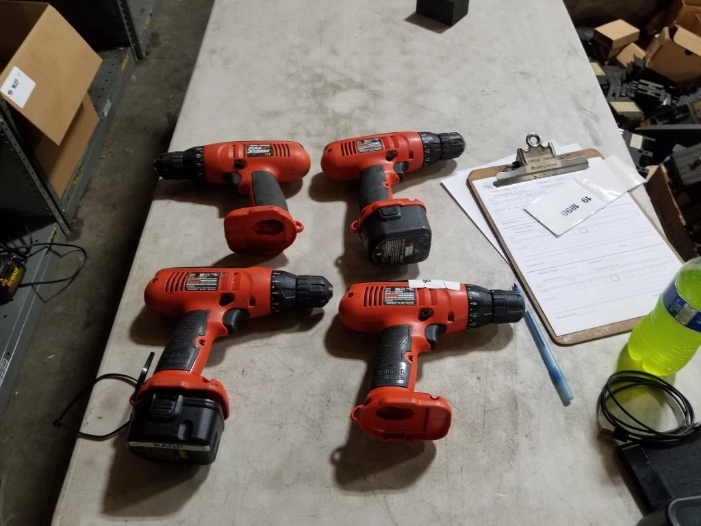 Black & Decker Cordless Drills Qty 4