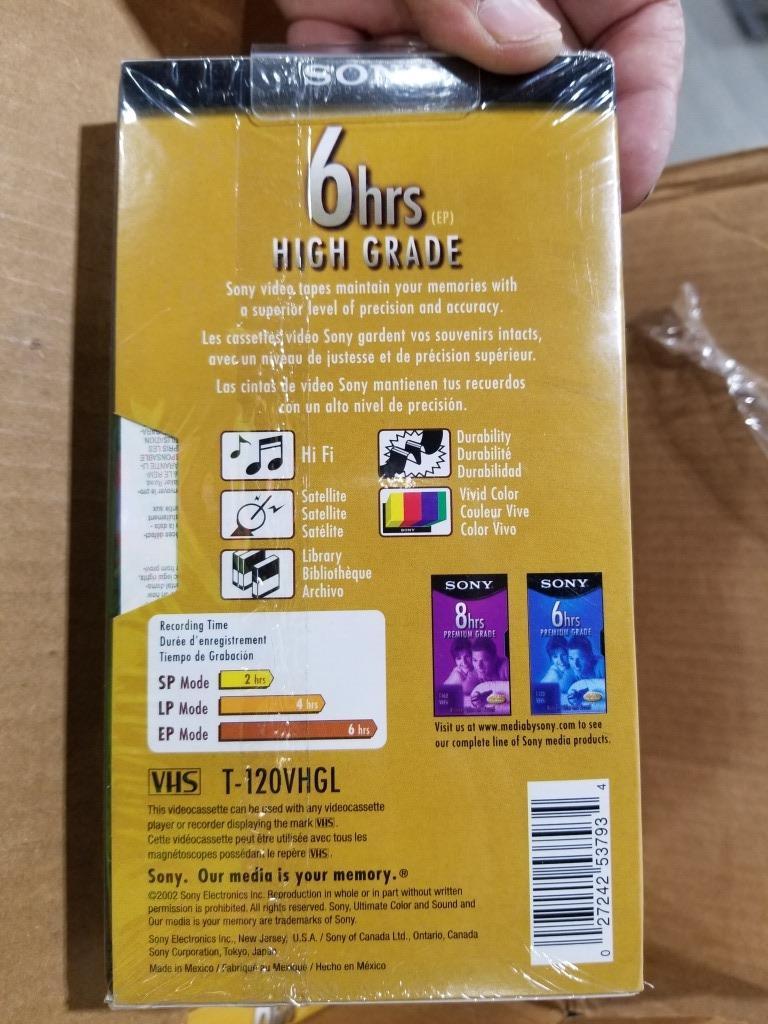 Sony 6 Hour VHS Tapes, Qty. 11