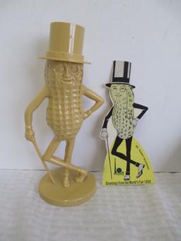 Mr. Peanut Plastic Bank and 1939 World's Fair Bookmark