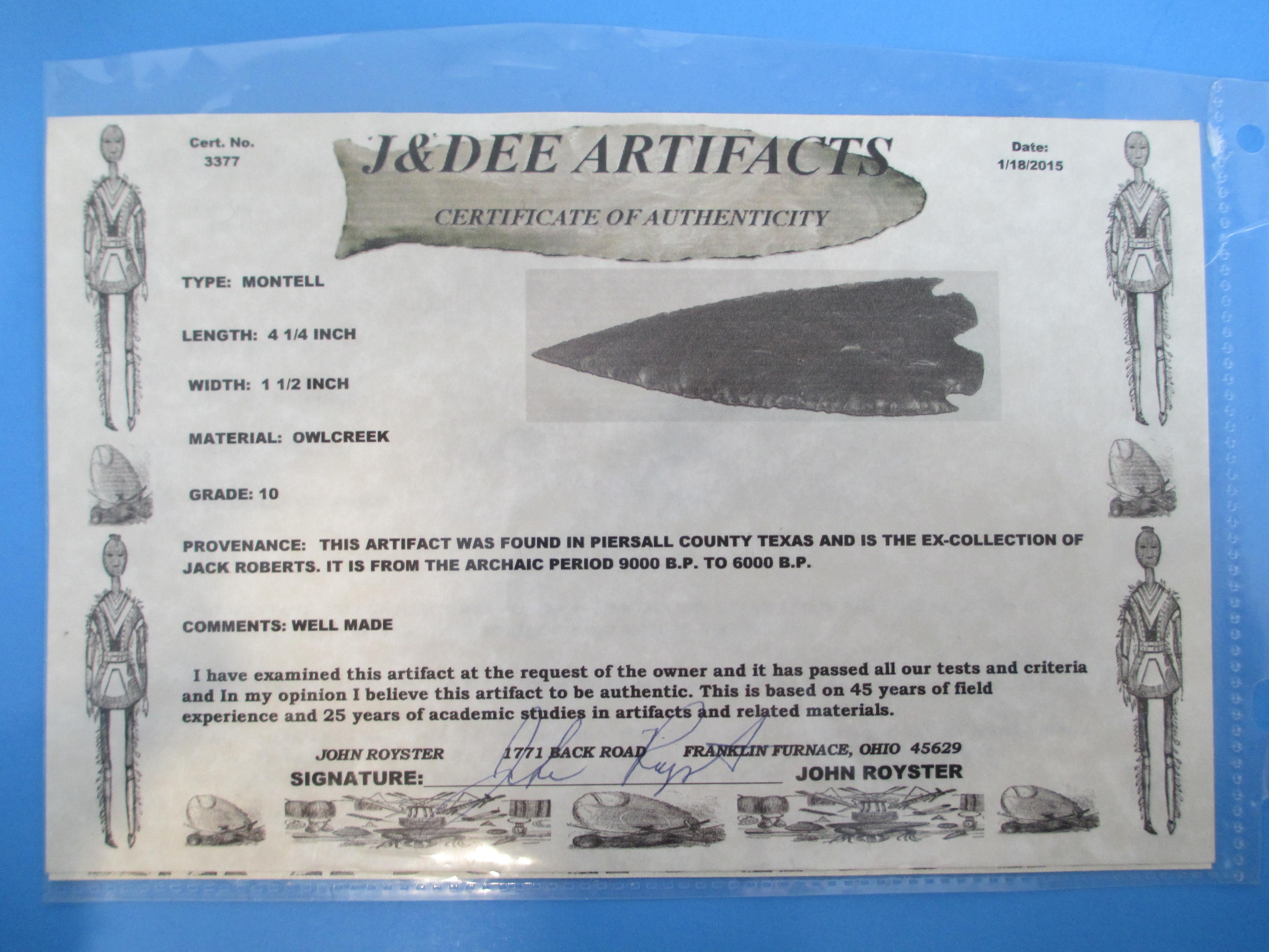 4-1/4" Montell Arrow Point