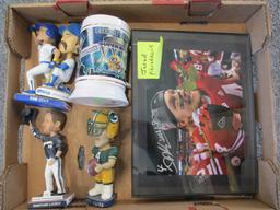 Mixed Lot of Football and Baseball Memorabilia