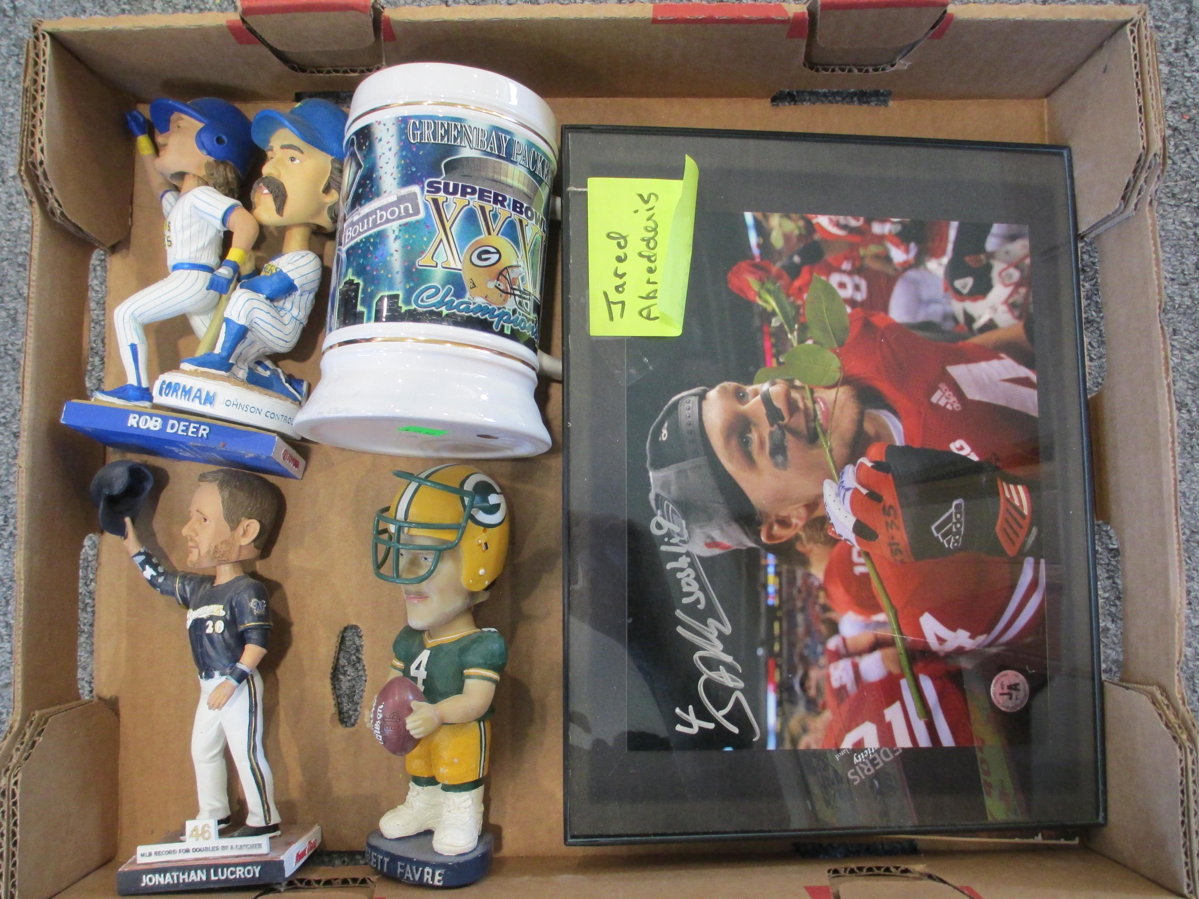 Mixed Lot of Football and Baseball Memorabilia
