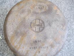 12"x 4-1/2" Griswold Wagner 5 qt. Cast Iron Pot