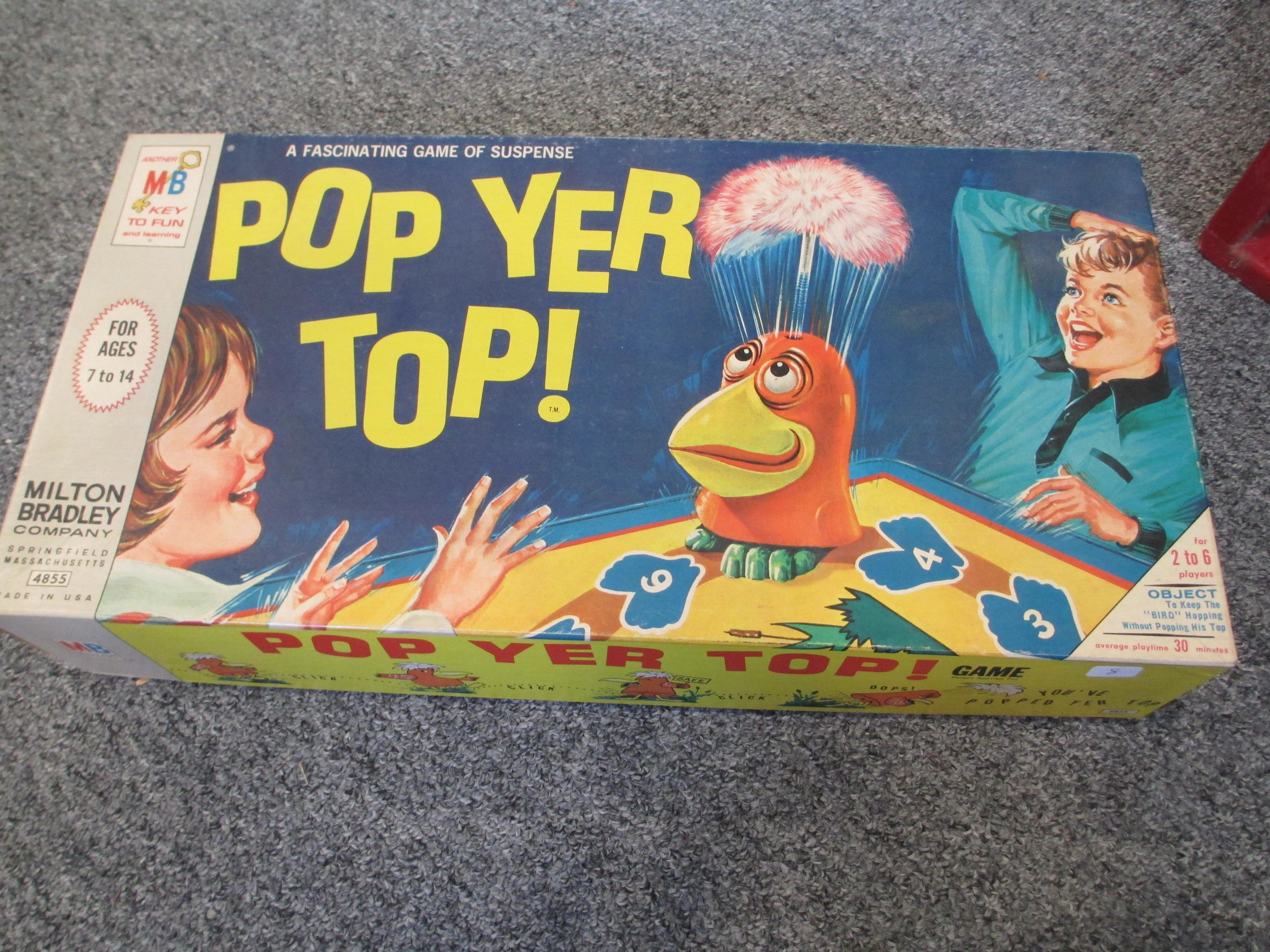 Milton Bradley Pop Yer Top Game
