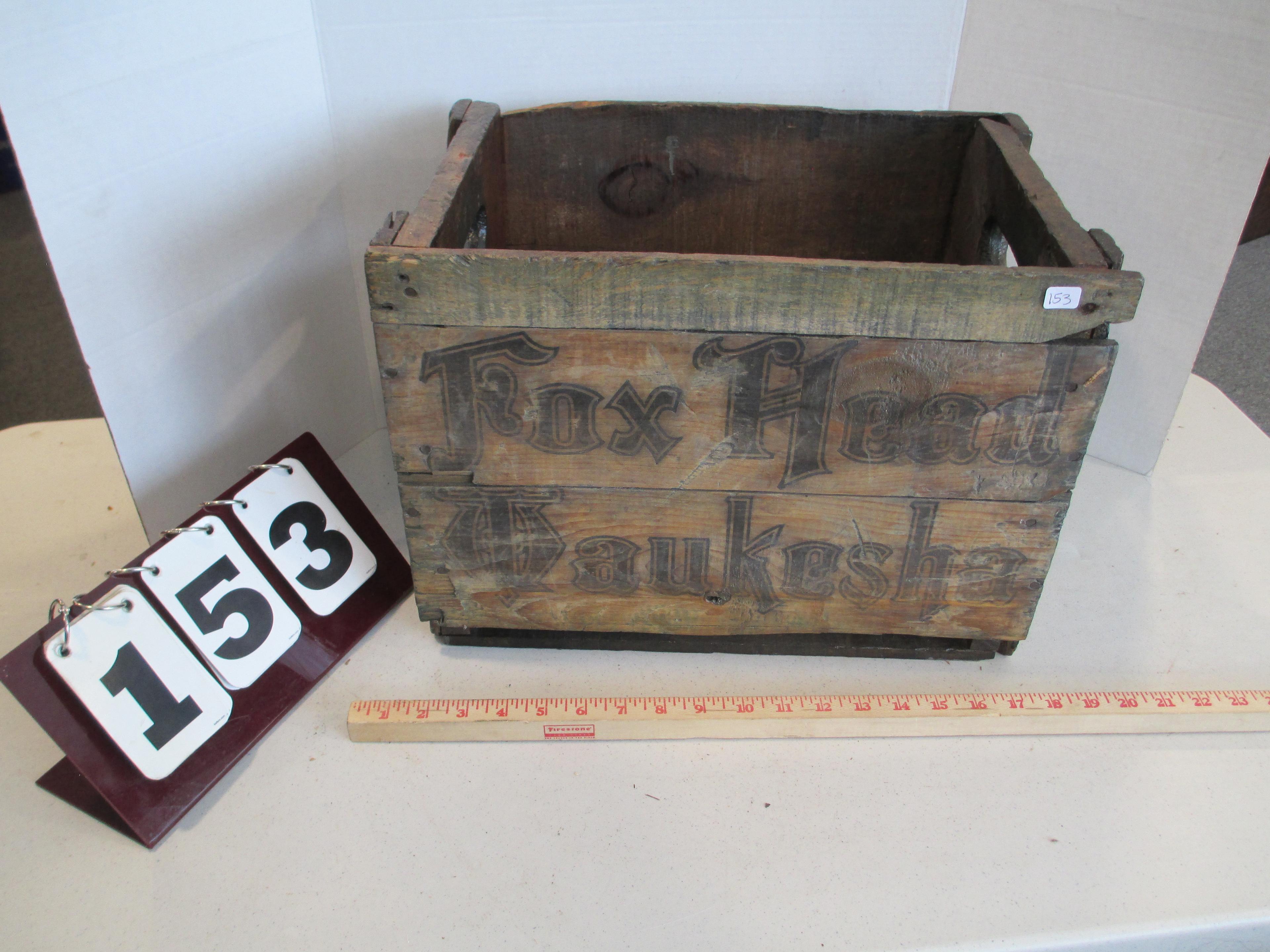 Fox Head Beer Advertising Crate